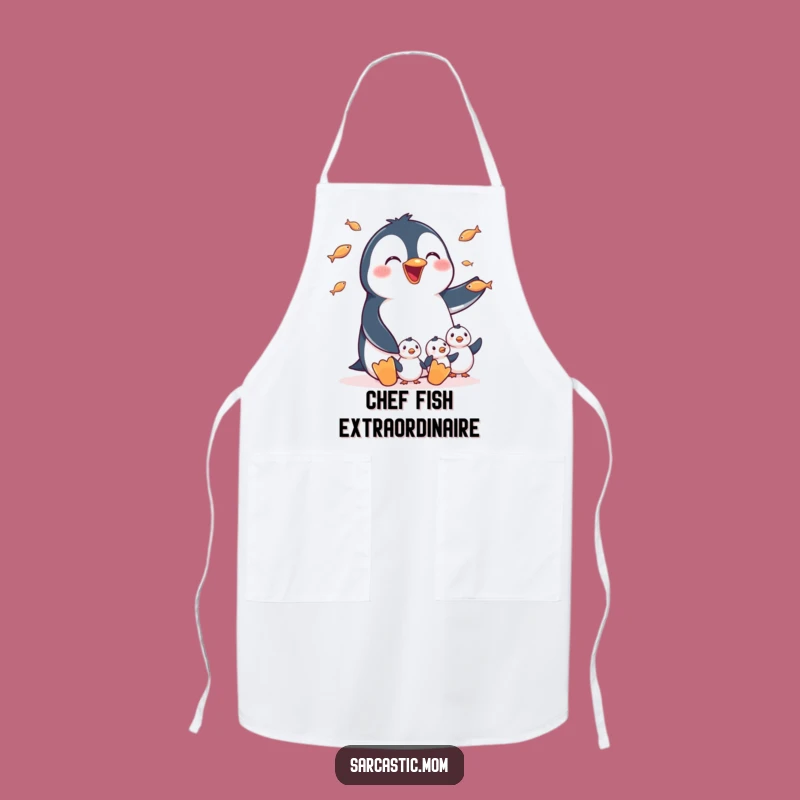 Funny Penguin Mom Apron: Kitchen Fun for Juggling Moms and Animal Lovers