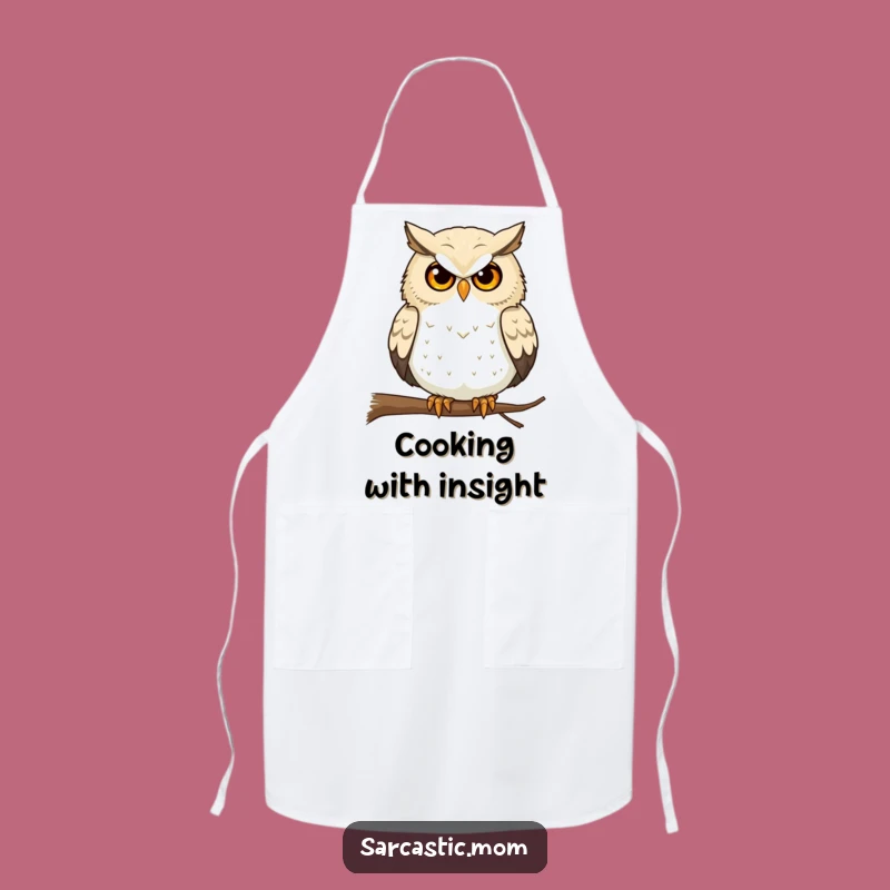 Funny Owl Mom Apron: Cook with Wisdom & Watchfulness!