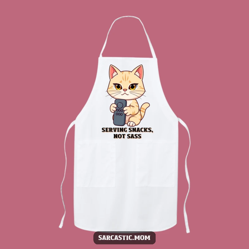 Funny Cat Mom Remote Control Apron - Chef's Determined Wear, Hilarious Gift