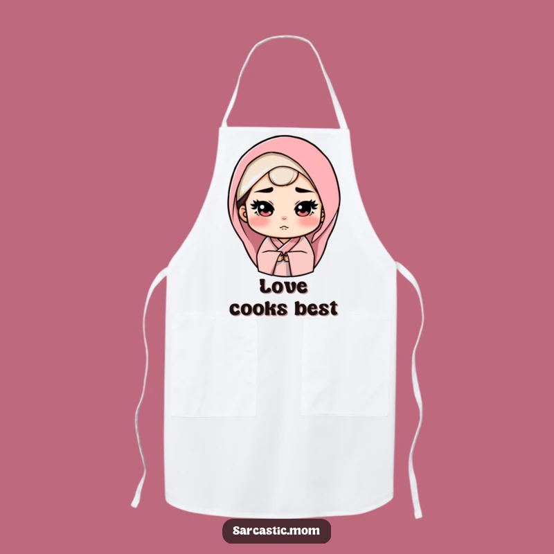 Funny Kitchen Mom Apron: Stern Loving Gaze Mother Figure for Humorous Gift