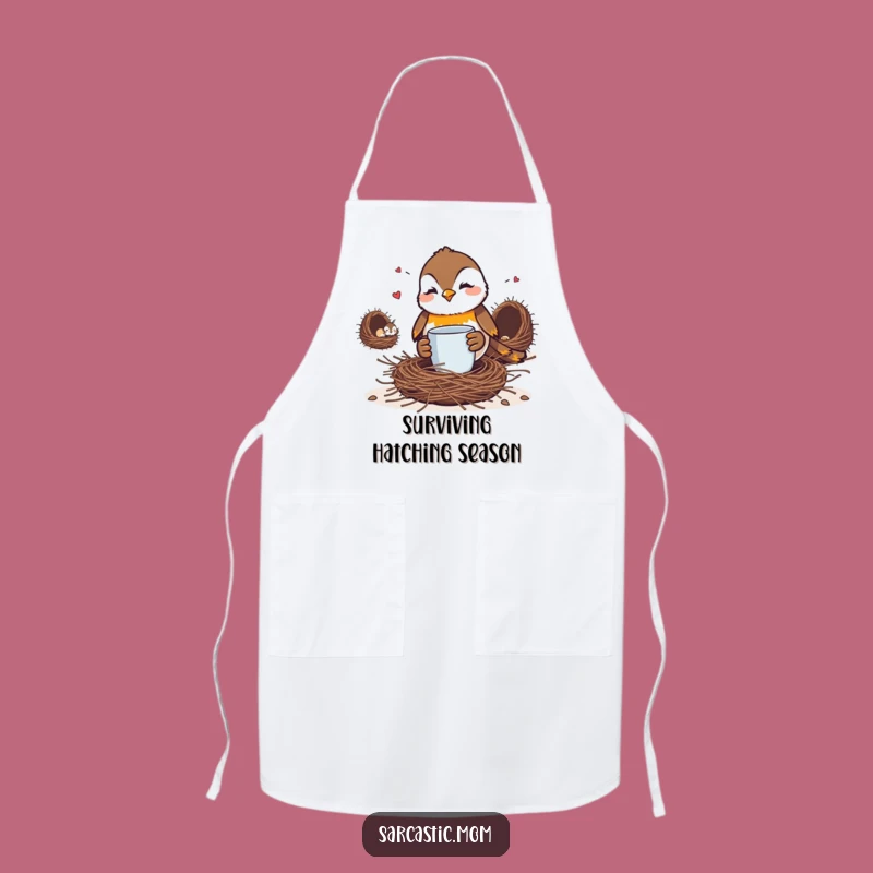 Funny Robin Mom Apron: Coffee, Cooking, & Chaos Control!