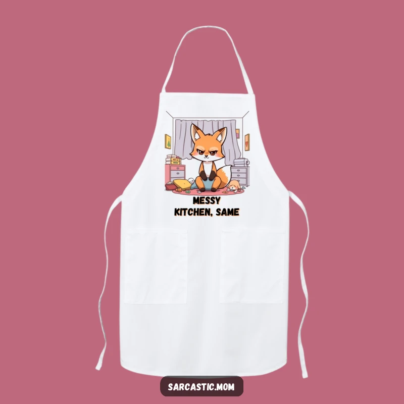 Funny Sarcastic Fox Mom Apron: Cook with an Eye-Roll!