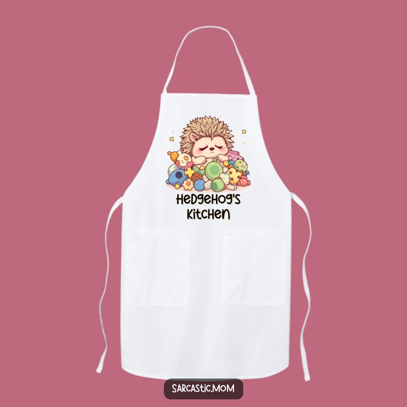Funny Grumpy Hedgehog Mom Sleep Apron - Kitchen Banter for Hilarious Moms