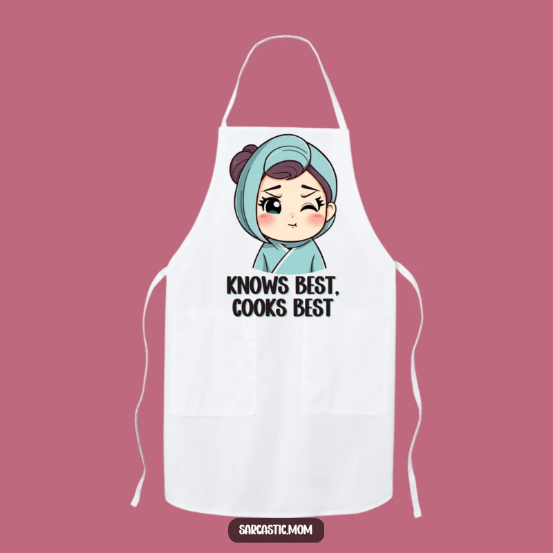 Funny Knowing Mom Apron: A Humorous Kitchen Gift for Stylish Mothers