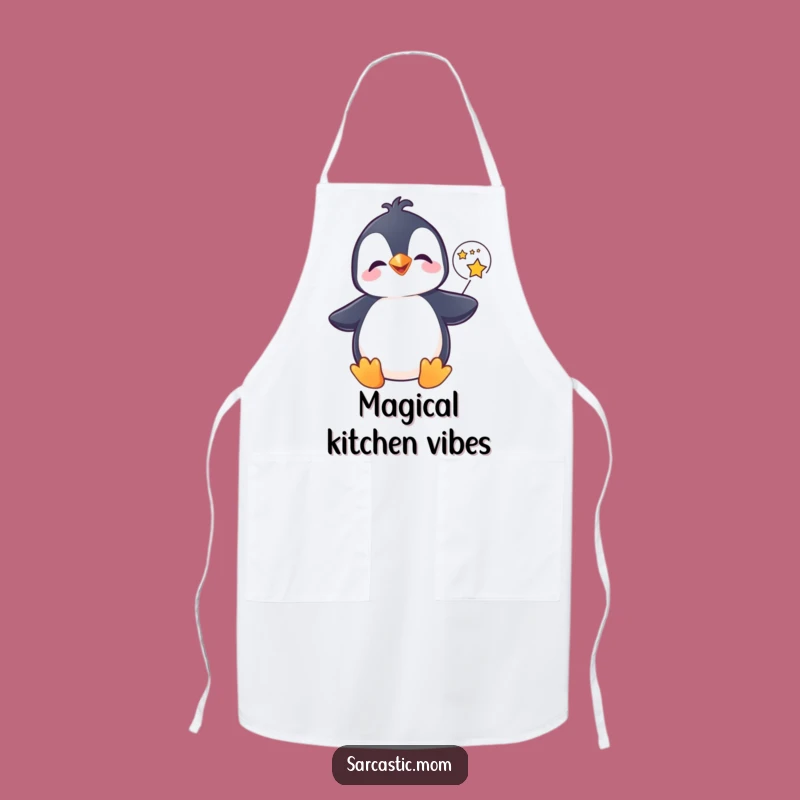 Funny Penguin Star Apron - Cook with Giggles and Magic