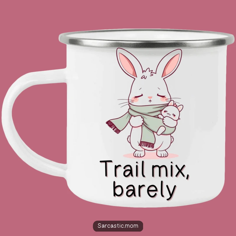 Durable Funny Bunny Mom Baby Sling Scarf Camping Mug - Adventure-Ready and Hilarious