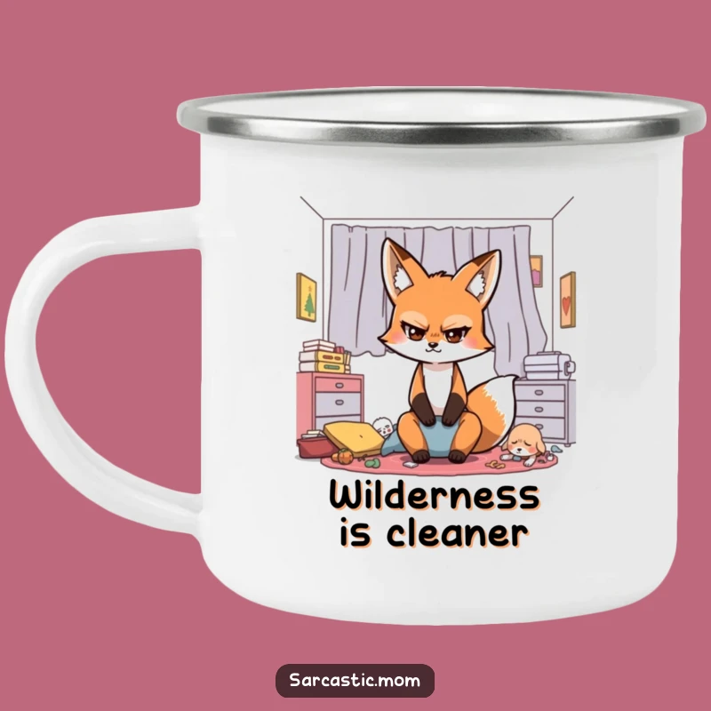 Funny Sarcastic Fox Mom Camping Mug: Eye-Rolling Adventures Await!