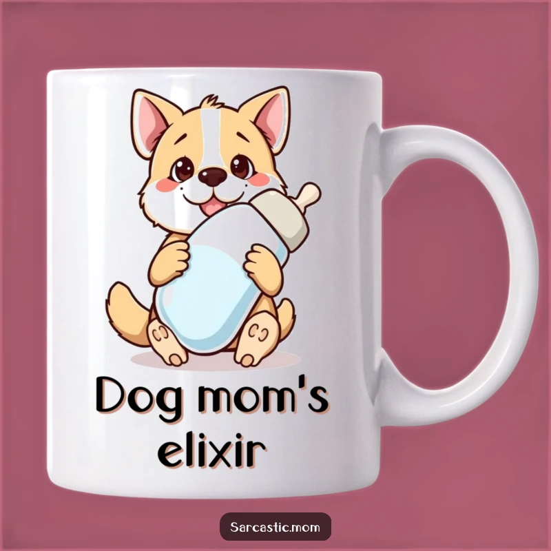 Funny Dog Mom Giant Baby Bottle Mug - Hilarious Gift for Pet Parents