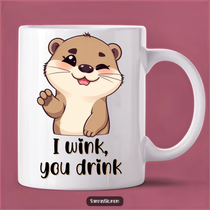 Funny Otter Eyebrow Mug - Sassy Greetings for Your Coffee Break