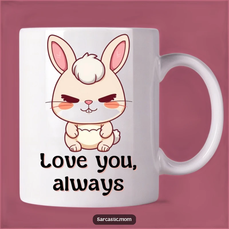 Funny Rabbit Mom Stern Love Mug: A Sweet Yet Firm Gift for Moms