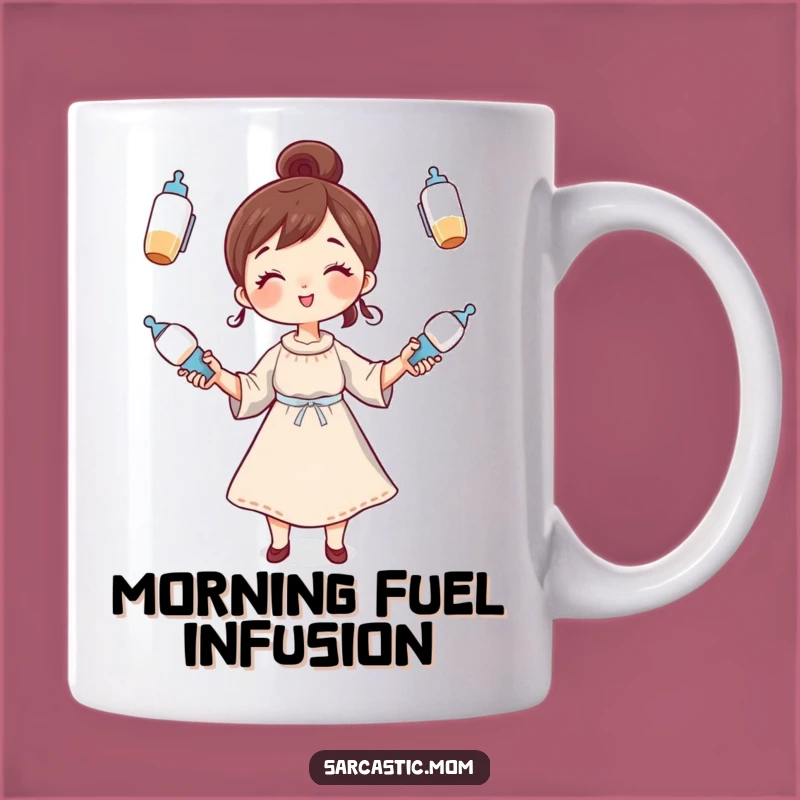 Funny Mom Mug: Whimsical Juggling Mom Gift for New Parents