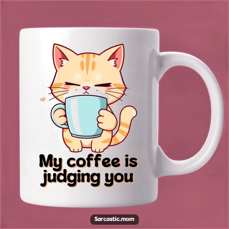 Funny Cat Mom Rolling Eyes Coffee Mug - Perfect Gift for Tired Feline Lovers