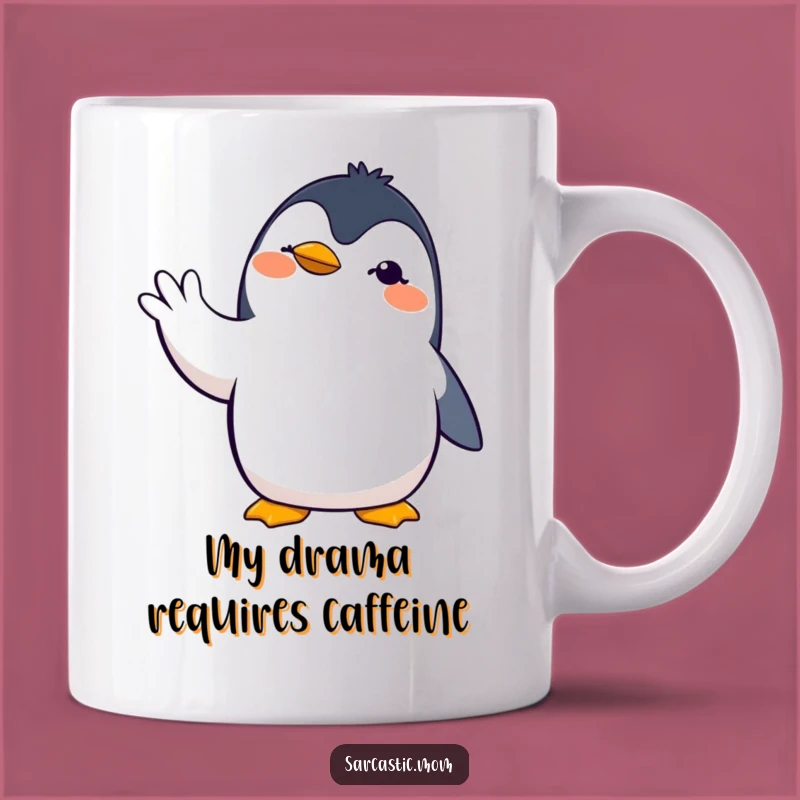 Funny Penguin Mom Mug: Dramatic Gesture Mama Gift for Her