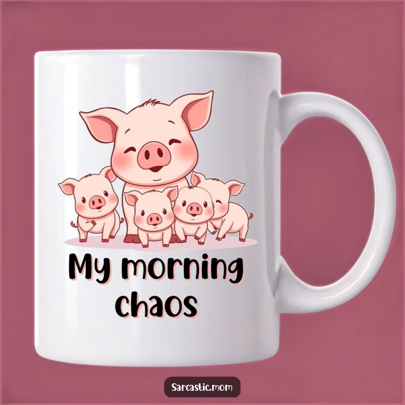 Funny Mother Pig Herding Mug: Hilarious Parent Chaos Gift for Moms & Farmers!