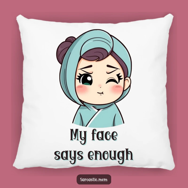 Funny Smirk Mom Pillow: Cozy Humor and a Funny Gift for Mothers