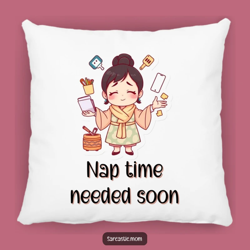 Funny Juggling Mom Pillow: Cozy Comfort and a Funny Gift for Mothers