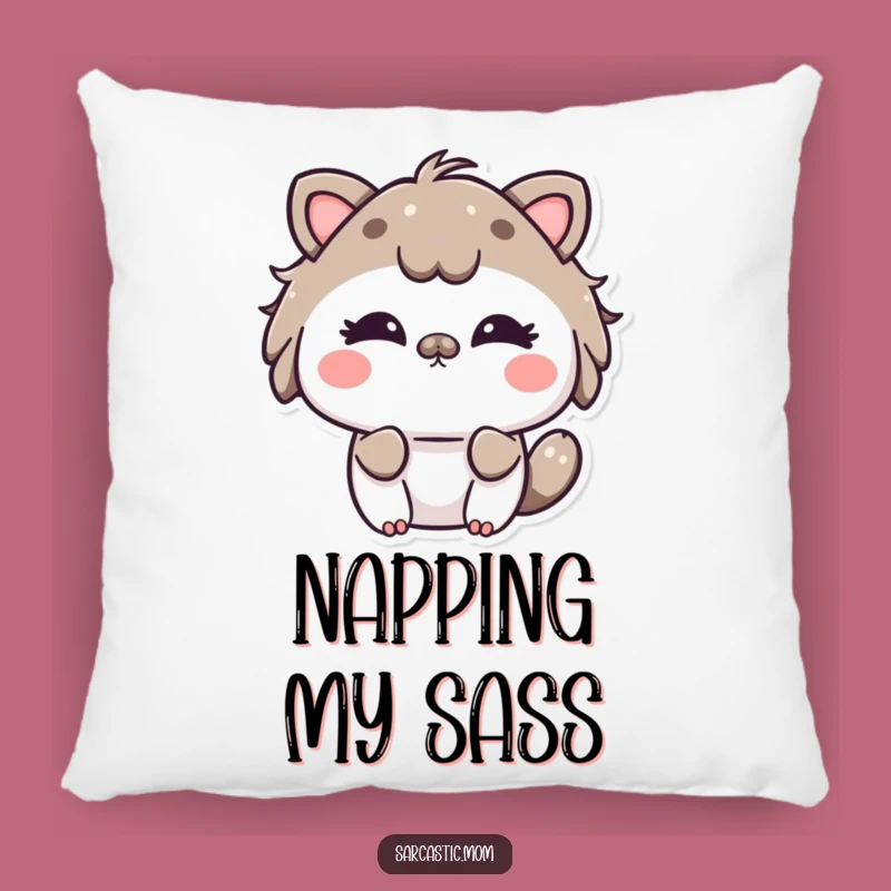 Funny Kawaii Mom Eye Roll Pillow - Cozy Up with Hilarious Playfulness!