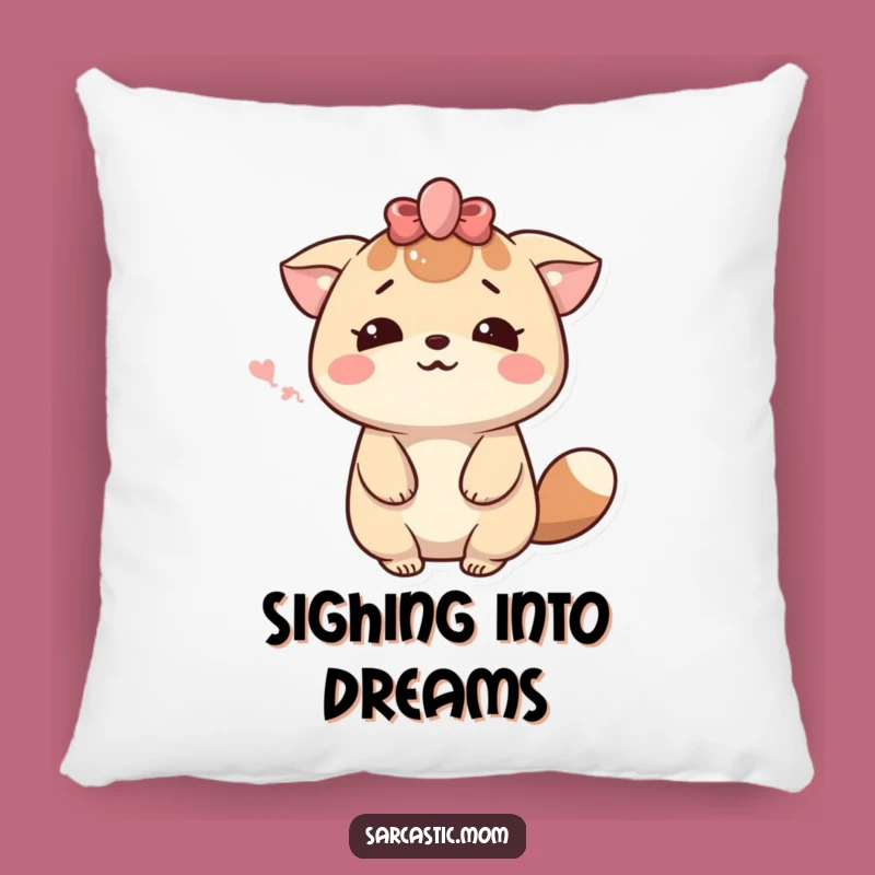 Funny Kawaii Mom Sigh Pillow - Cozy Up with Hilarious Drama!