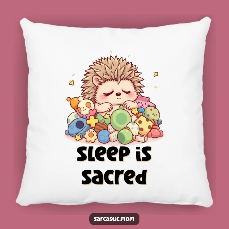 Soft Funny Grumpy Hedgehog Mom Pillow - Cozy Comfort and Hilarious Decor
