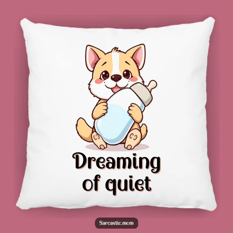 Soft Funny Dog Mom Giant Baby Bottle Pillow - Cozy Comfort and Hilarious Decor