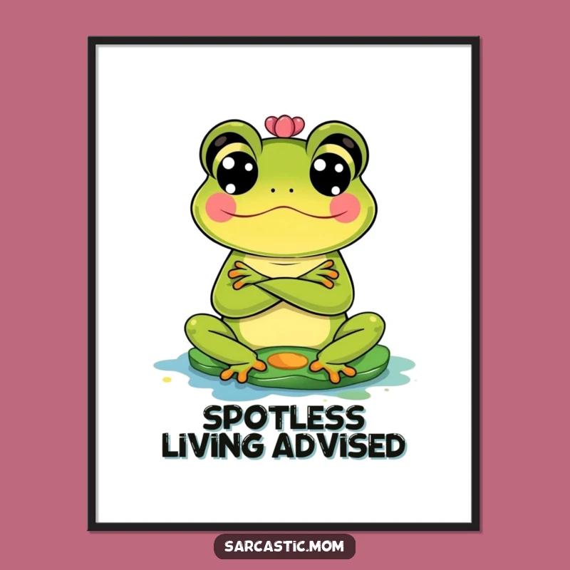 Funny Frog Mom Digital Art: Instant Judgmental Decor Print!