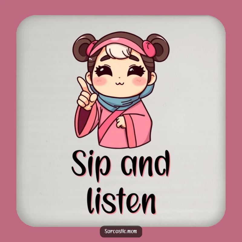 Funny Advice Mom Coaster: Humorous Gift to Protect Surfaces with Style