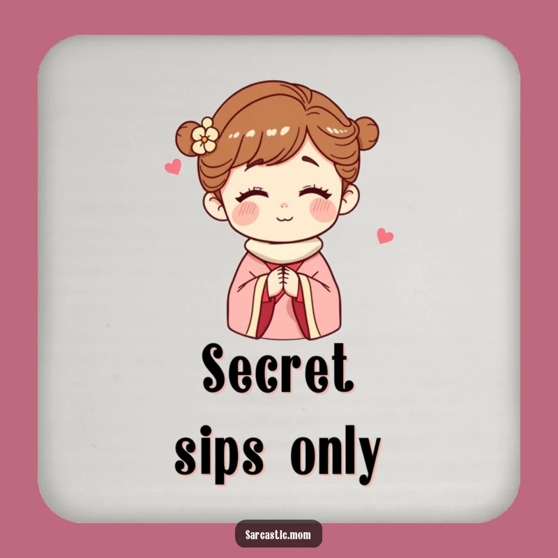 Funny Mom Coaster: Mother Figure's Secret Wink for Table Protection Gift