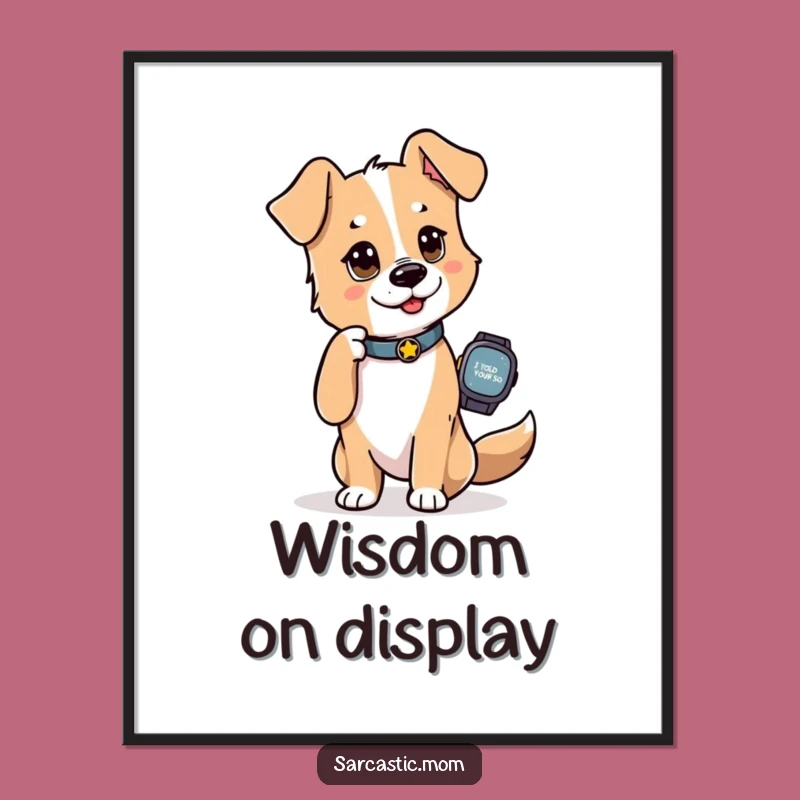 Funny Dog Mom Poster: The Legendary 'I Told You So' Look