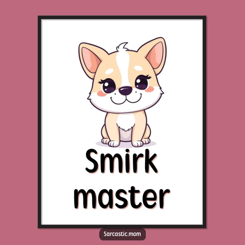 Funny Dog Mom Smirk Poster: Add Wit to Your Walls