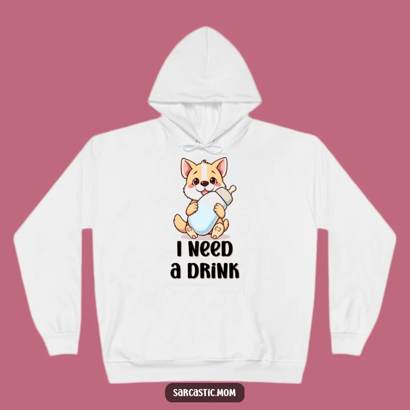 Cozy Funny Dog Mom Giant Baby Bottle Hoodie - Warm and Hilarious Gift