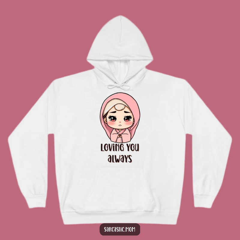 Cozy Funny Mom Hoodie: Stern Loving Gaze Mother Figure for a Warm Gift