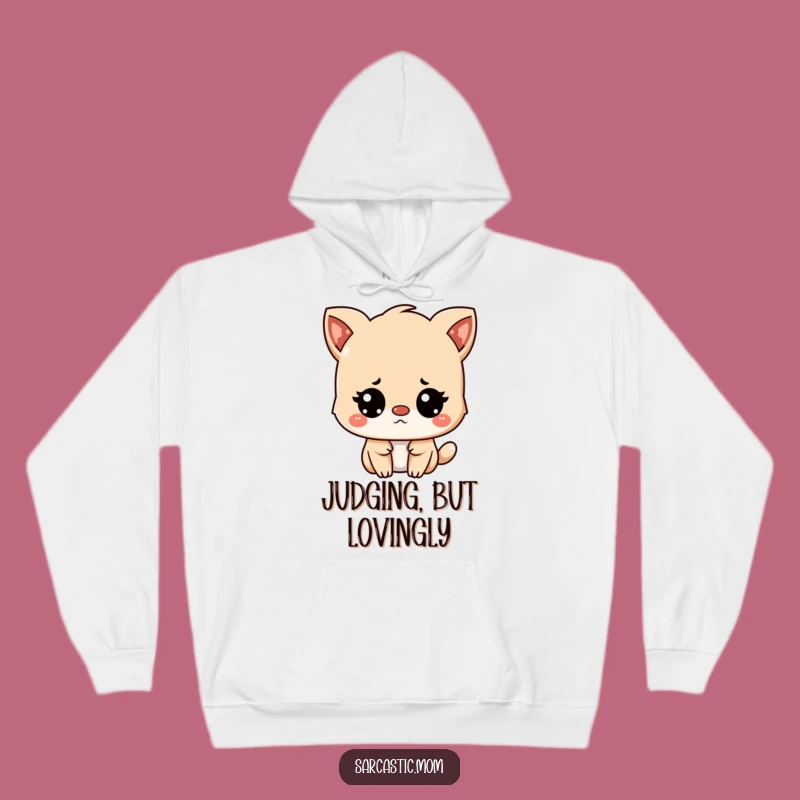 Cozy Funny Unimpressed Kawaii Animal Hoodie: Warmth and Sarcasm Gift