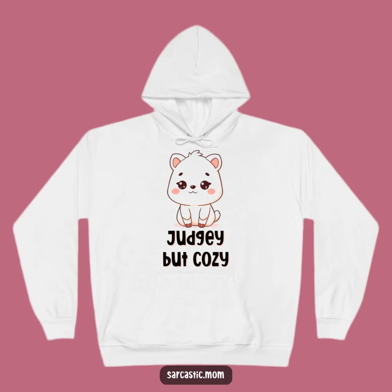 Cozy Funny Kawaii Mother Animal Hoodie: Deadpan Stare for Ultimate Comfort Gift