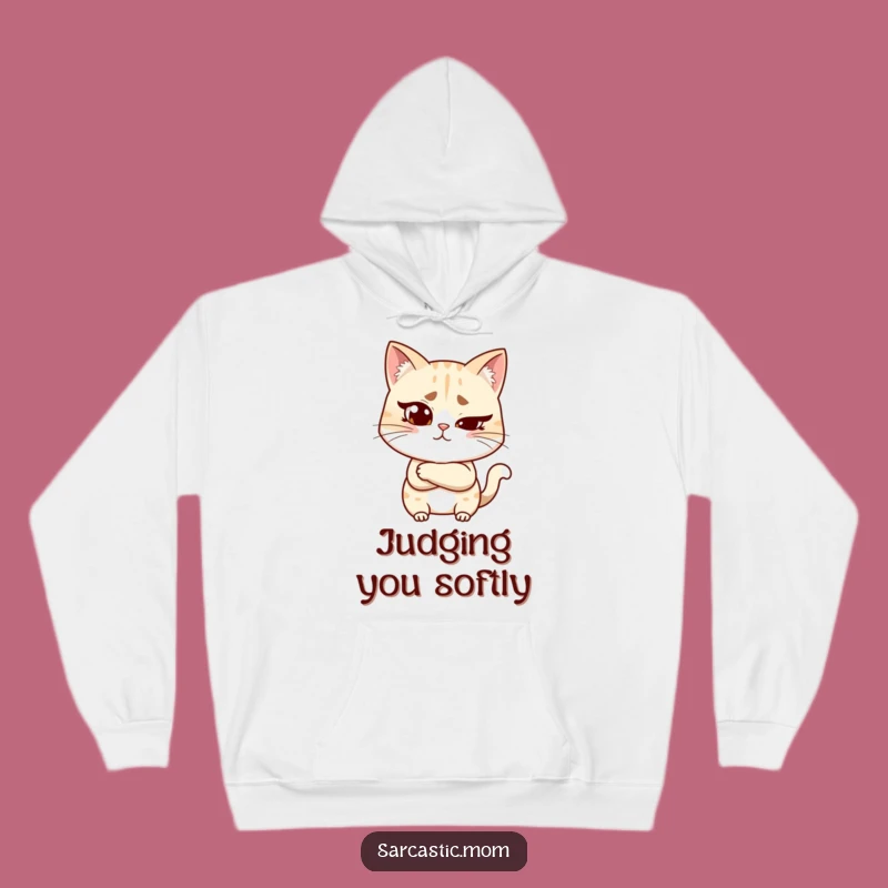 Cozy Funny Skeptical Cat Mom Hoodie: Warmth and Witty Disapproval!