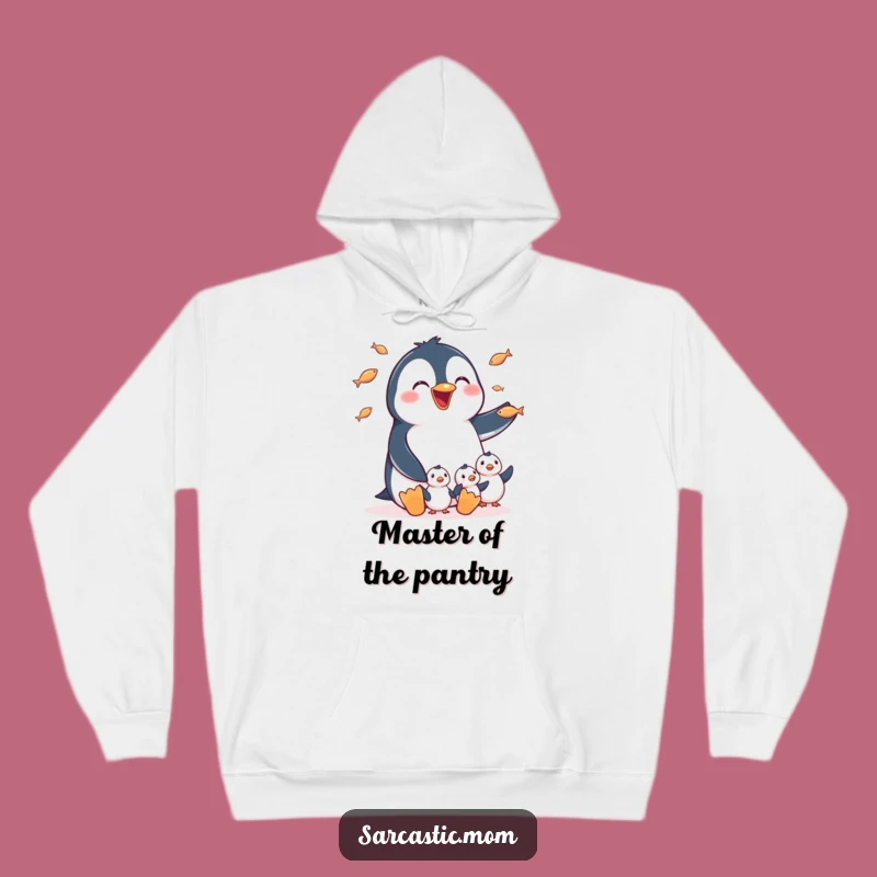 Funny Penguin Mom Hoodie: Cozy Juggling Mom Apparel for Animal Lovers