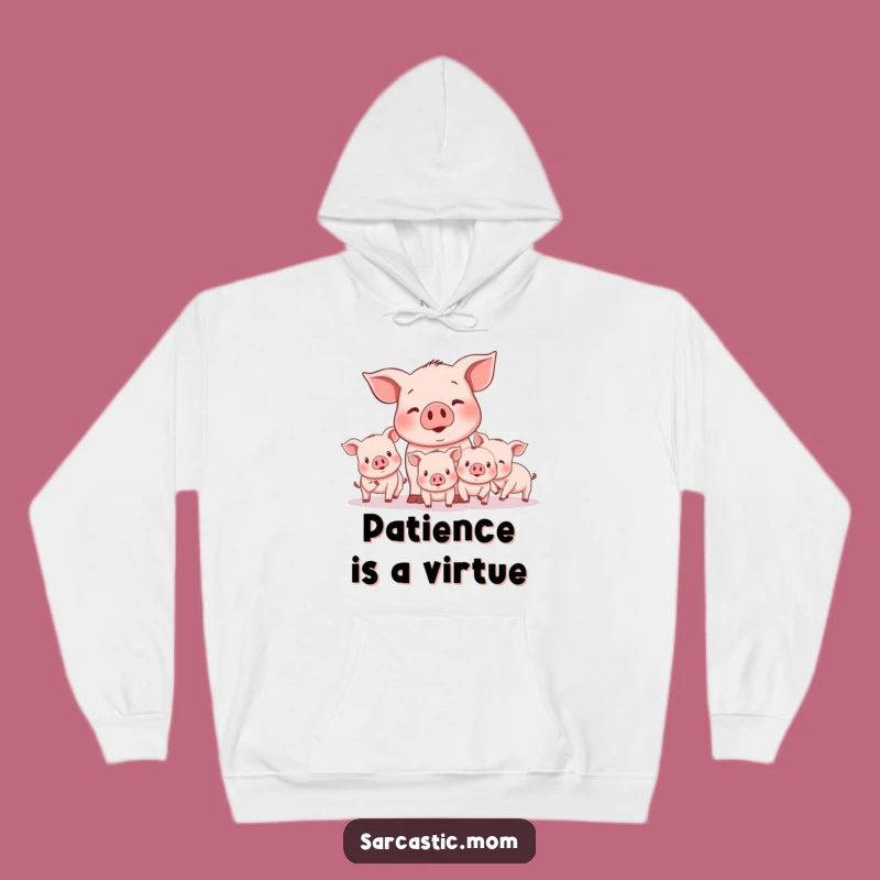 Funny Mother Pig Herding Hoodie: Cozy Comfort & Hilarious Parent Chaos Gift!