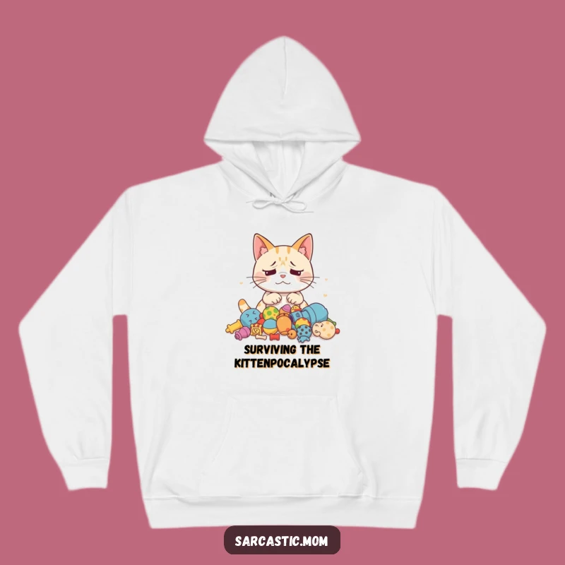 Cozy Funny Cat Mom Hoodie: Exasperated Comfort for Feline Fanatics
