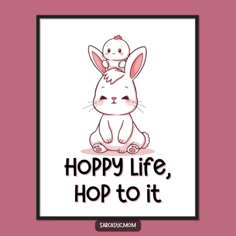 Funny Bunny Mom Free Printable Wall Art Downloadable for Nursery Decor