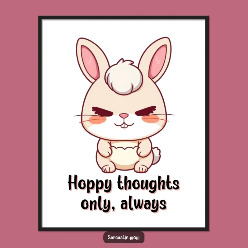 Free Printable Rabbit Mom Stern Love Wall Art - Funny Downloadable Home Decor