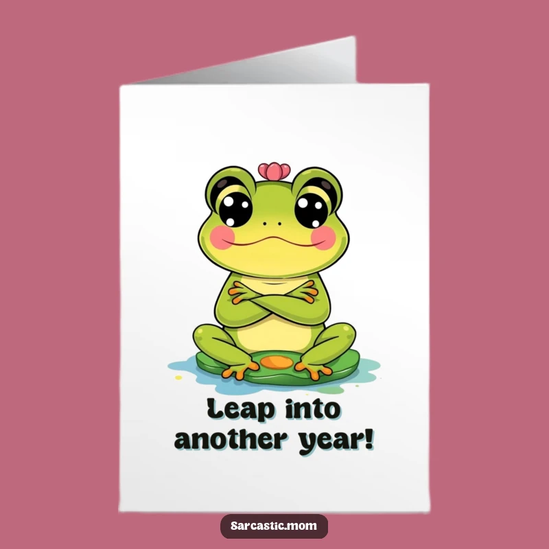 Free Printable Frog Mom Birthday Card - Funny Judgmental Glare Downloadable Gift