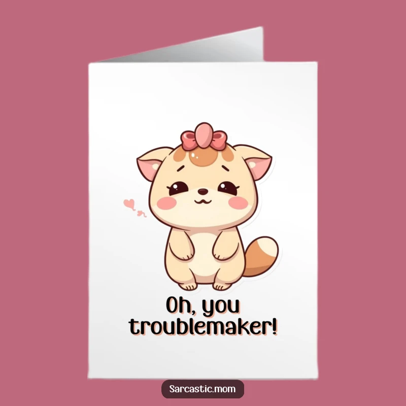 Free Printable Congrats Card: Dramatic Kawaii Mom, Funny Downloadable Gift
