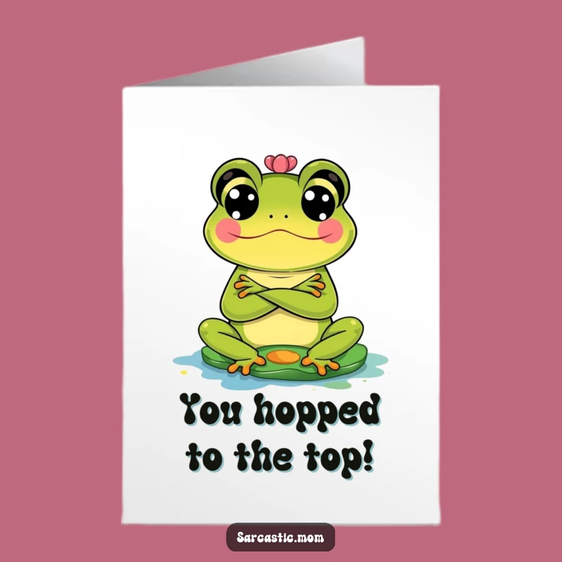 Free Printable Frog Mom Congrats Card - Funny Judgmental Glare Downloadable Gift