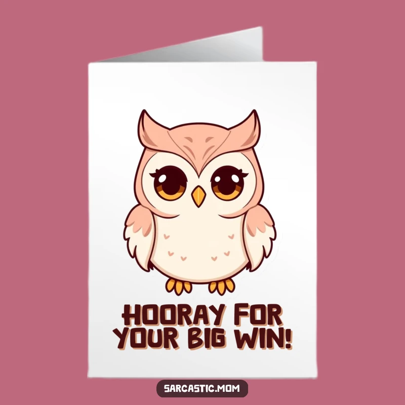 Free Printable Owl Mom Congratulations Card: Wide Eyes Funny Downloadable