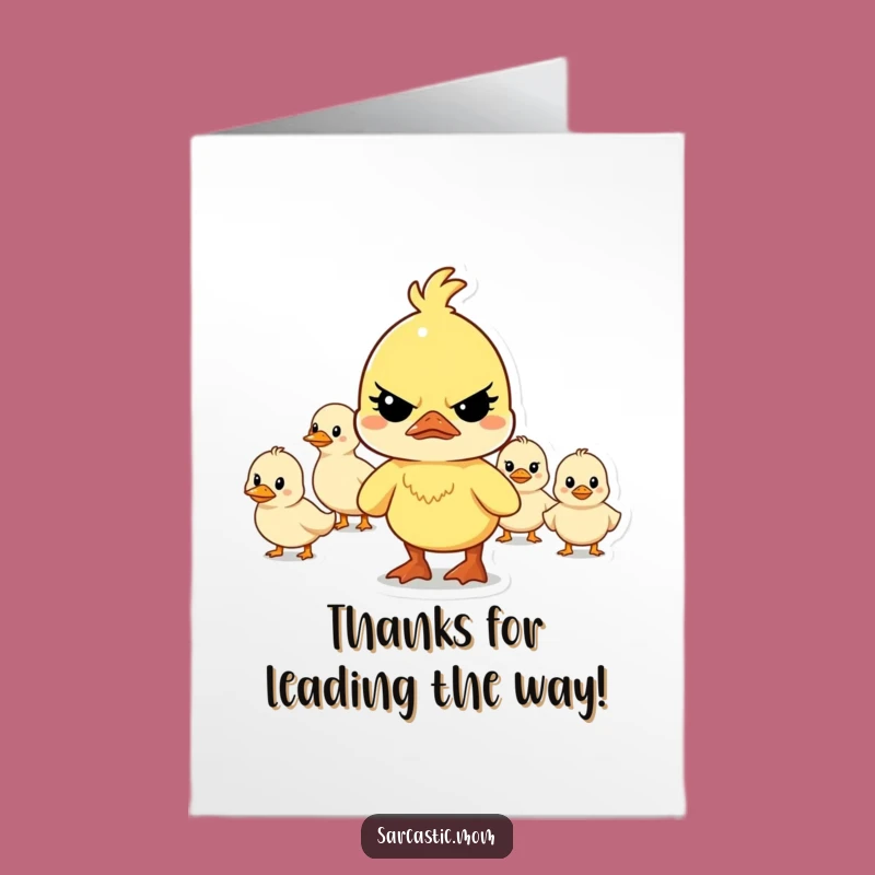 Free Printable Thank You Card: Duck Mom & Ducklings, Funny