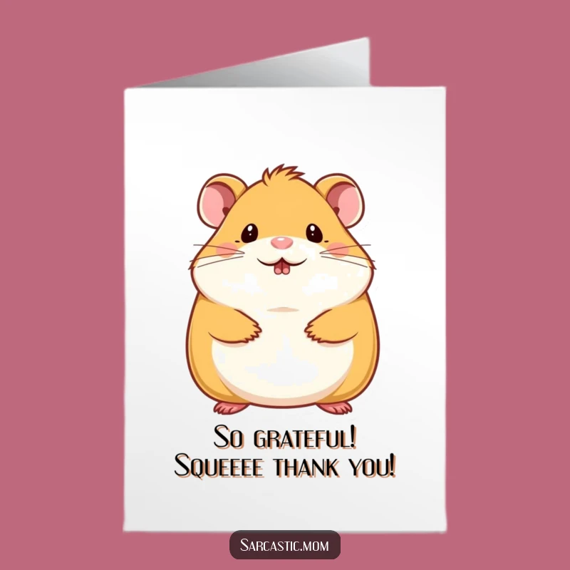 Charming Hamster Mom Free Printable Thank You Card - Sweet Wag Downloadable Thanks
