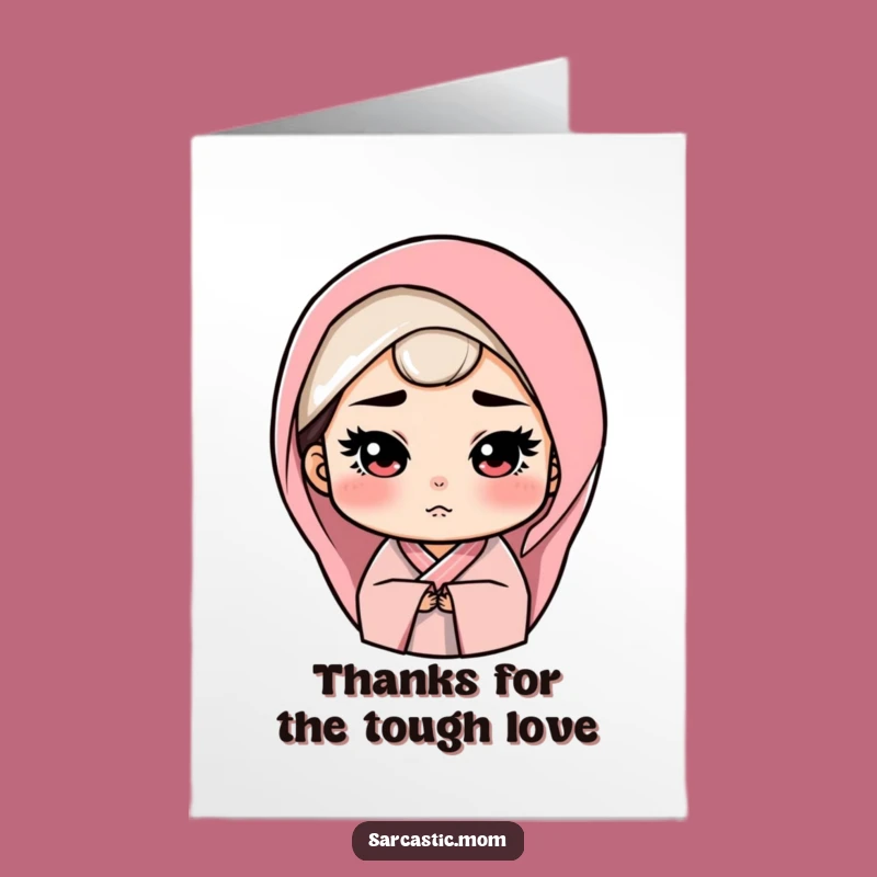 Free Printable Thank You Card: Mom's Stern Thanks Funny Downloadable Gift