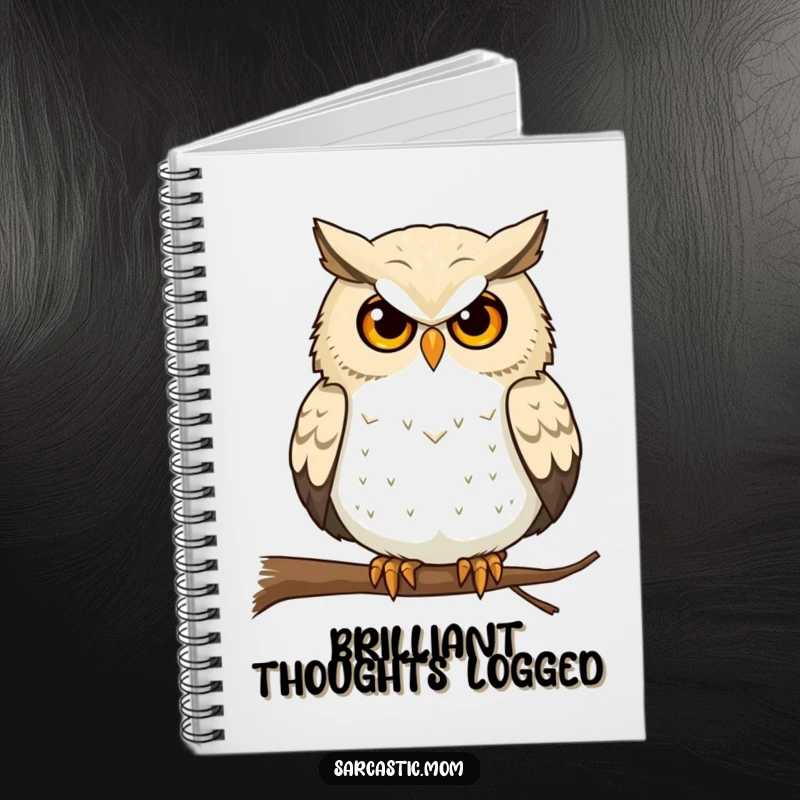 Funny Owl Mom Notebook: A wise owl mom gives a pointed stare, ready for your notes.