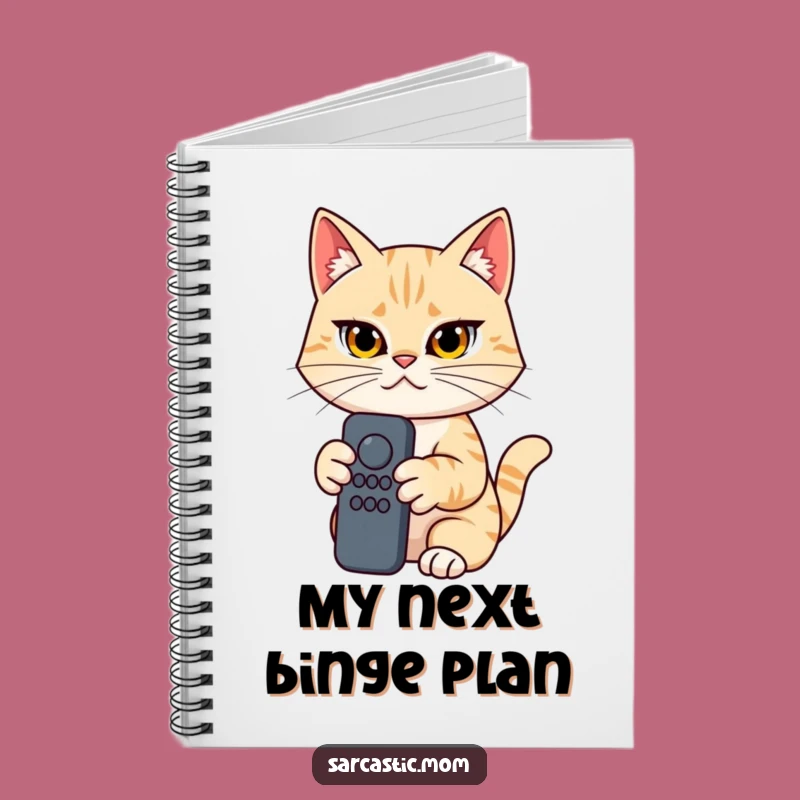 Funny Cat Mom Remote Control Notebook - Determined TV Journal, Great Gift