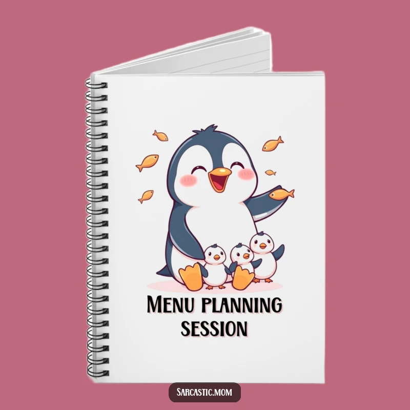 Funny Penguin Mom Notebook: Jot Down Notes with a Juggling Mom Design