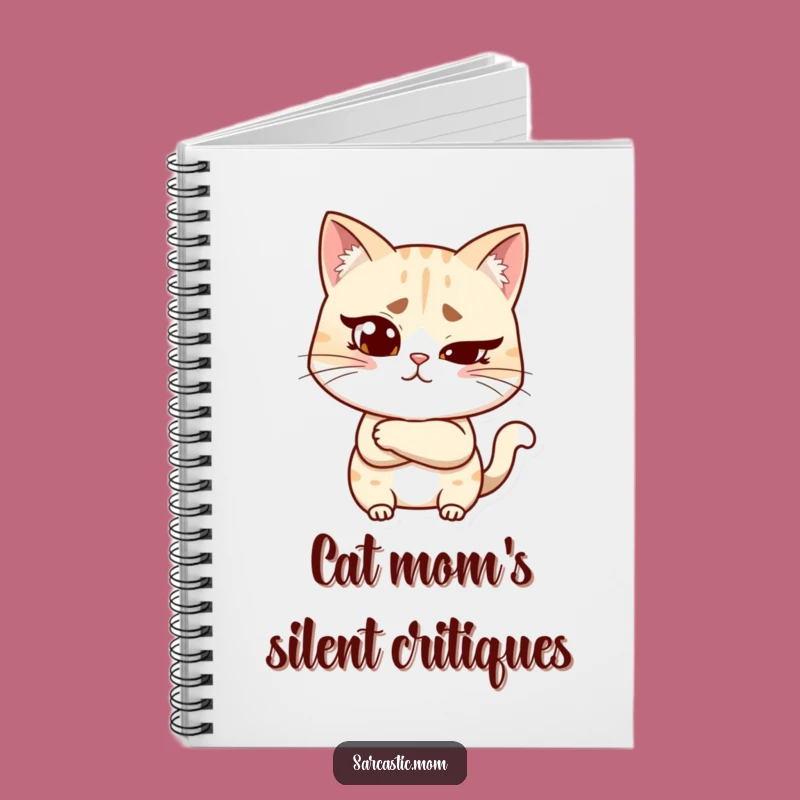 Funny Skeptical Cat Mom Notebook: Jot Down Your Discerning Thoughts!